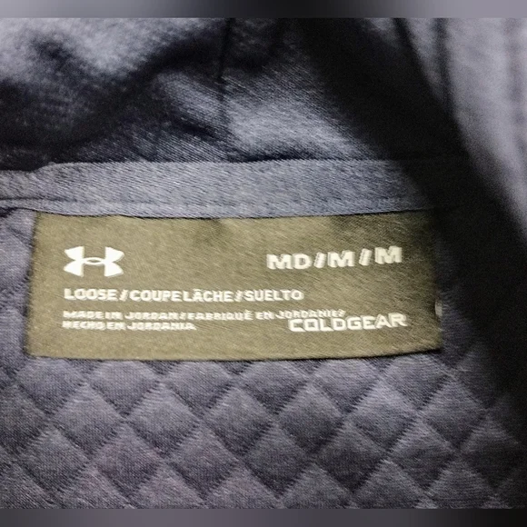 Under Armor Navy Cold Gear Hoodie Men's size.M. NEW!! 🔥 - Picture 9 of 9